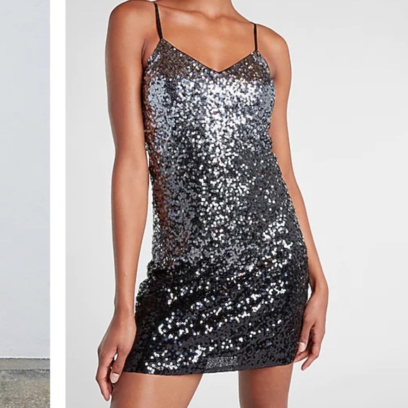 Express Dresses & Skirts - ✨NWT & HALF OFF!✨ Express Ombre Sequin Mini Dress (small)